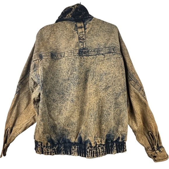 Jason Daniels Vintage 80's Men's Acidwash Denim Bomber Jacket Size Large - Picture 4 of 13